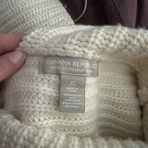 Banana Republic Cream Cowl Neck Sweater